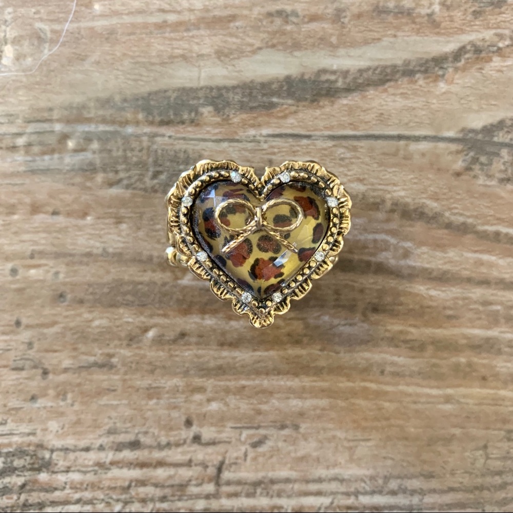 Betsy Johnson Cheetah Gold Ring